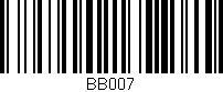 Código de barras (EAN, GTIN, SKU, ISBN): 'BB007'