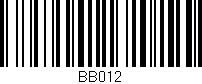 Código de barras (EAN, GTIN, SKU, ISBN): 'BB012'