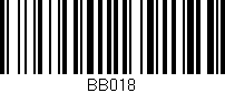 Código de barras (EAN, GTIN, SKU, ISBN): 'BB018'