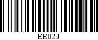 Código de barras (EAN, GTIN, SKU, ISBN): 'BB029'