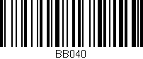Código de barras (EAN, GTIN, SKU, ISBN): 'BB040'