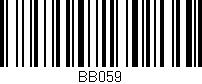 Código de barras (EAN, GTIN, SKU, ISBN): 'BB059'