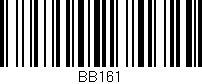 Código de barras (EAN, GTIN, SKU, ISBN): 'BB161'