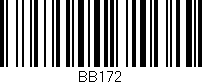 Código de barras (EAN, GTIN, SKU, ISBN): 'BB172'