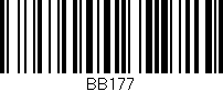 Código de barras (EAN, GTIN, SKU, ISBN): 'BB177'