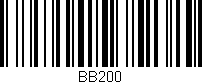 Código de barras (EAN, GTIN, SKU, ISBN): 'BB200'