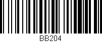 Código de barras (EAN, GTIN, SKU, ISBN): 'BB204'