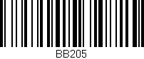 Código de barras (EAN, GTIN, SKU, ISBN): 'BB205'