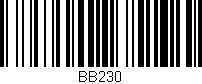 Código de barras (EAN, GTIN, SKU, ISBN): 'BB230'