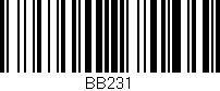 Código de barras (EAN, GTIN, SKU, ISBN): 'BB231'