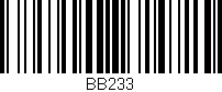 Código de barras (EAN, GTIN, SKU, ISBN): 'BB233'
