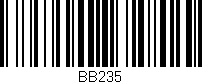 Código de barras (EAN, GTIN, SKU, ISBN): 'BB235'