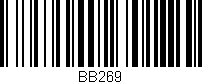 Código de barras (EAN, GTIN, SKU, ISBN): 'BB269'