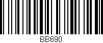 Código de barras (EAN, GTIN, SKU, ISBN): 'BB690'