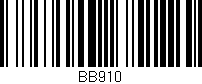 Código de barras (EAN, GTIN, SKU, ISBN): 'BB910'