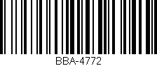 Código de barras (EAN, GTIN, SKU, ISBN): 'BBA-4772'