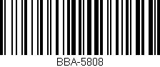 Código de barras (EAN, GTIN, SKU, ISBN): 'BBA-5808'