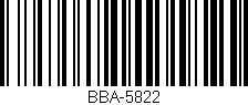 Código de barras (EAN, GTIN, SKU, ISBN): 'BBA-5822'