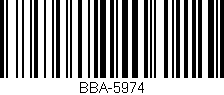 Código de barras (EAN, GTIN, SKU, ISBN): 'BBA-5974'