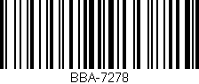 Código de barras (EAN, GTIN, SKU, ISBN): 'BBA-7278'