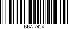Código de barras (EAN, GTIN, SKU, ISBN): 'BBA-7424'