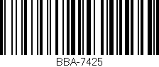 Código de barras (EAN, GTIN, SKU, ISBN): 'BBA-7425'