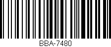 Código de barras (EAN, GTIN, SKU, ISBN): 'BBA-7480'
