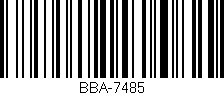 Código de barras (EAN, GTIN, SKU, ISBN): 'BBA-7485'