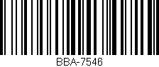 Código de barras (EAN, GTIN, SKU, ISBN): 'BBA-7546'