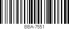 Código de barras (EAN, GTIN, SKU, ISBN): 'BBA-7551'