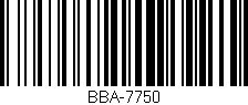 Código de barras (EAN, GTIN, SKU, ISBN): 'BBA-7750'