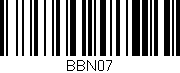 Código de barras (EAN, GTIN, SKU, ISBN): 'BBN07'