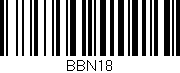 Código de barras (EAN, GTIN, SKU, ISBN): 'BBN18'