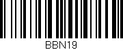 Código de barras (EAN, GTIN, SKU, ISBN): 'BBN19'