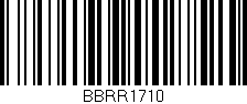 Código de barras (EAN, GTIN, SKU, ISBN): 'BBRR1710'