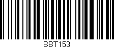 Código de barras (EAN, GTIN, SKU, ISBN): 'BBT153'