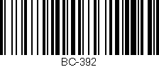 Código de barras (EAN, GTIN, SKU, ISBN): 'BC-392'
