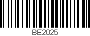 Código de barras (EAN, GTIN, SKU, ISBN): 'BE2025'