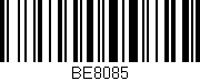 Código de barras (EAN, GTIN, SKU, ISBN): 'BE8085'