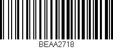 Código de barras (EAN, GTIN, SKU, ISBN): 'BEAA2718'