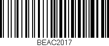 Código de barras (EAN, GTIN, SKU, ISBN): 'BEAC2017'