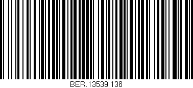 Código de barras (EAN, GTIN, SKU, ISBN): 'BER.13539.136'