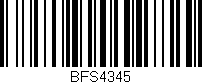 Código de barras (EAN, GTIN, SKU, ISBN): 'BFS4345'