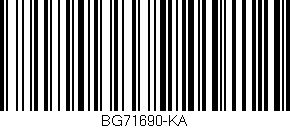 Código de barras (EAN, GTIN, SKU, ISBN): 'BG71690-KA'