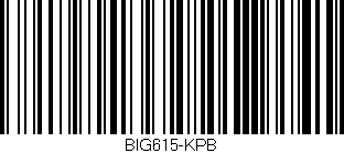Código de barras (EAN, GTIN, SKU, ISBN): 'BIG615-KPB'