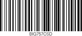 Código de barras (EAN, GTIN, SKU, ISBN): 'BIG757CSD'