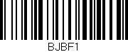 Código de barras (EAN, GTIN, SKU, ISBN): 'BJBF1'