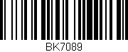 Código de barras (EAN, GTIN, SKU, ISBN): 'BK7089'