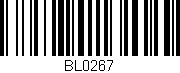 Código de barras (EAN, GTIN, SKU, ISBN): 'BL0267'