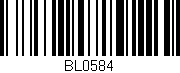Código de barras (EAN, GTIN, SKU, ISBN): 'BL0584'
